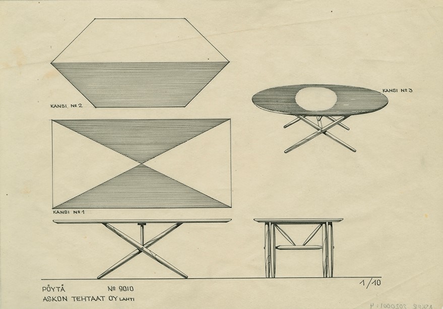 Askon Sohvapöytä huonekalupiirustus